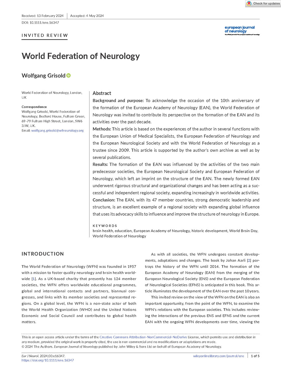 World Federation of Neurology